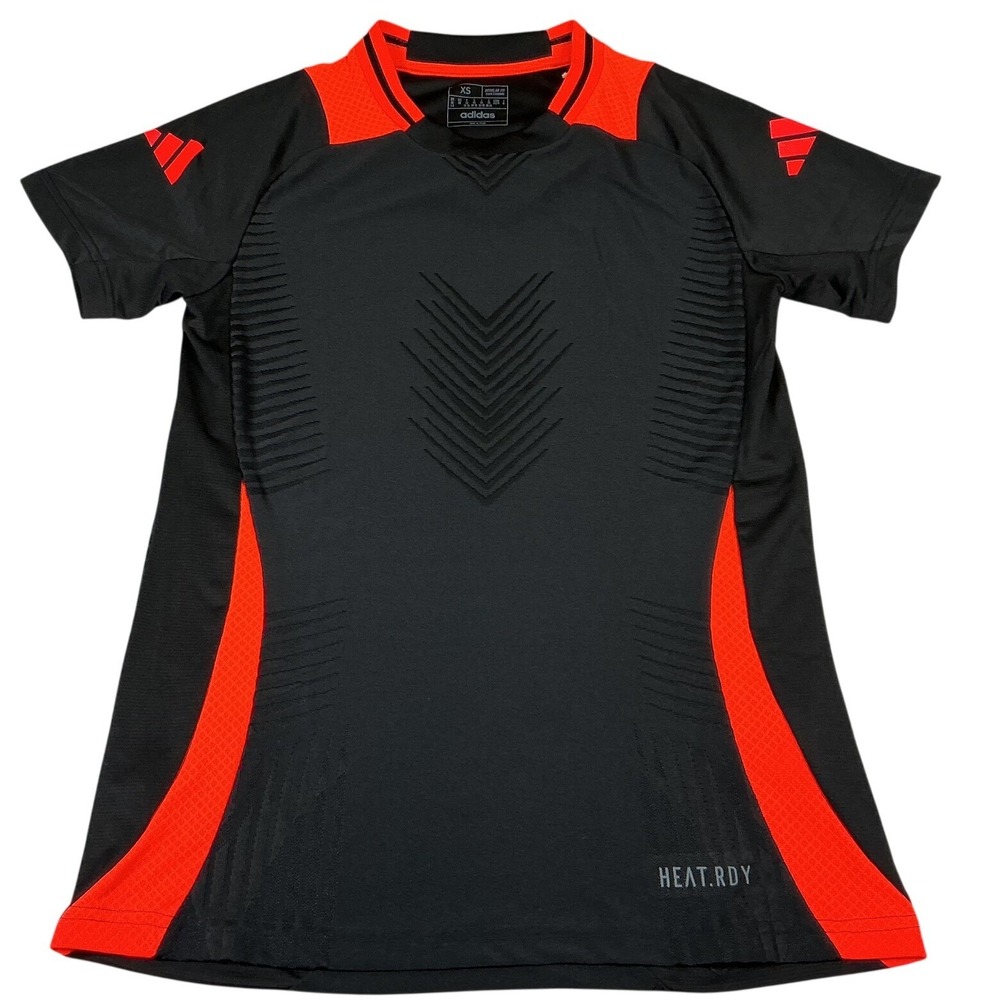 Adidas‎ Tiro 24 Pro Womens Soccer Jersey XS Black Red HEAT.RDY Training Top NWT